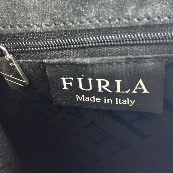 VTG Furla Crocodile-Embossed mini Handbag - Picture 3 of 7